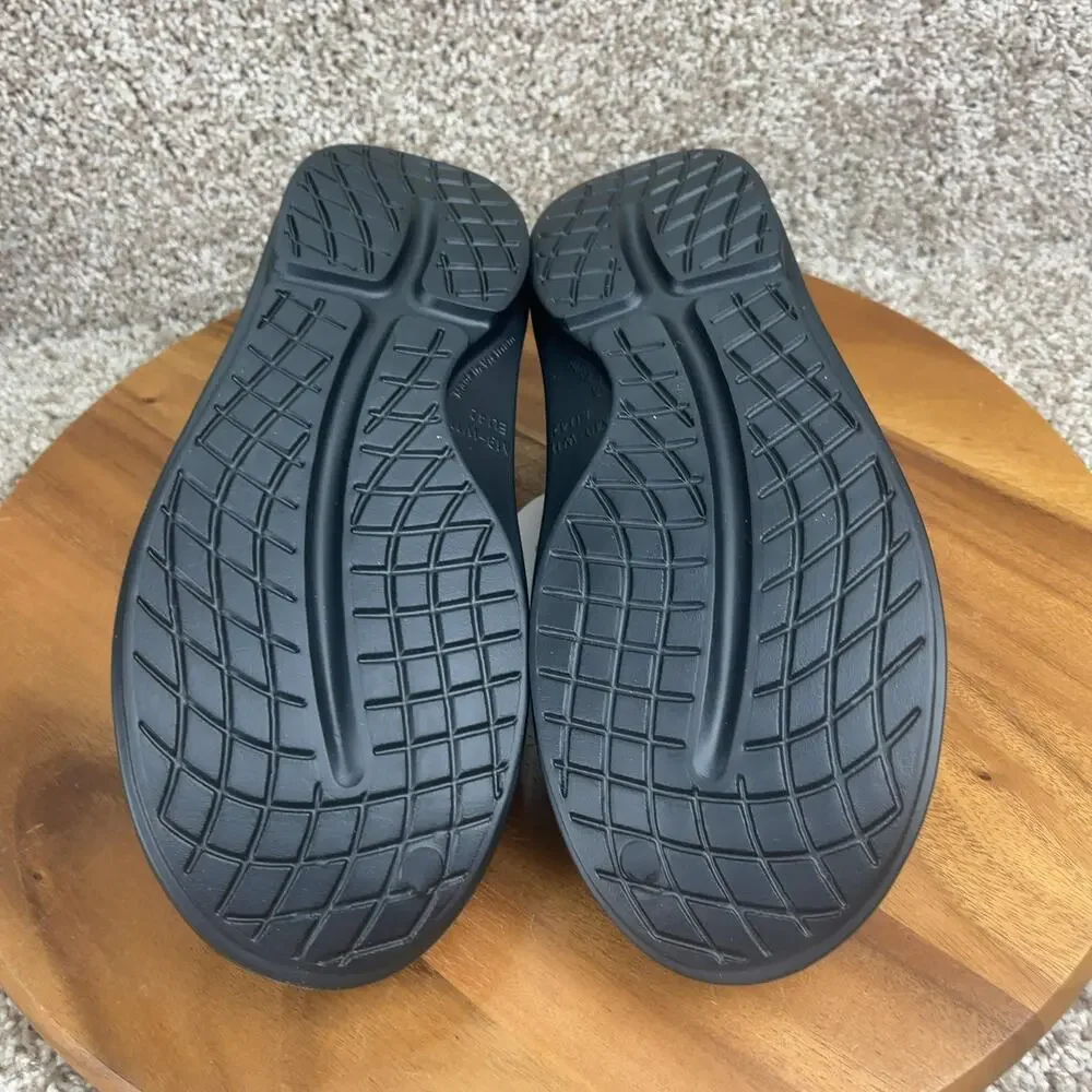 OOFOS OOClog Rubber Clog Mule Slip On Men's Size 9 Comfort Recovery Shoe Black